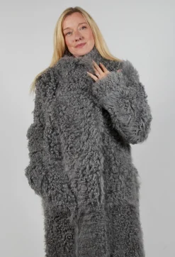 Curly Toscana Coat in Silver