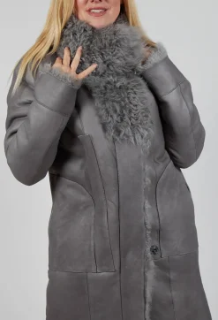 Curly Toscana Coat in Silver