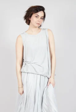 Curved Sleeveless Top in Moon