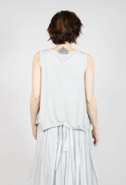 Curved Sleeveless Top in Moon