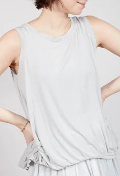 Curved Sleeveless Top in Moon