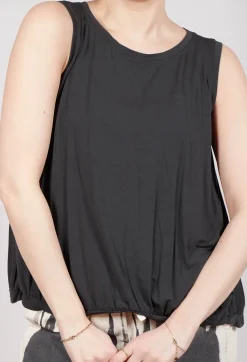 Curved Sleeveless Top in Asteroid