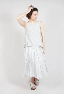 Curved Sleeveless Top in Moon