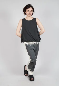Curved Sleeveless Top in Asteroid