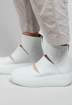 Cut Out Boots in Taurus Bianco