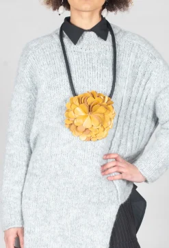 Cut Out Ribbed Jumper in Grey