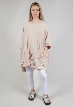 Cut-Out Top in Beige