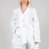 3D Floral Jacket in White