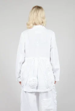 3D Floral Jacket in White