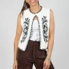 Dallas Knitted Waistcoat in Ecru