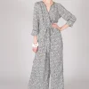 Dalmatian Print Jumpsuit in Black / White
