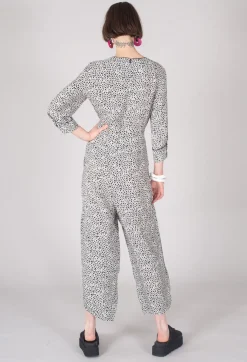 Dalmatian Print Jumpsuit in Black / White