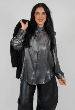 Damelia Shirt in Silver and Black