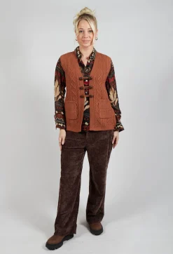 Darcy Knitted Waistcoat in Camel