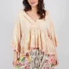 Dear Liza Eyelet Blouse in Kiss Molly
