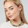 Debra Necklace in Green Agate