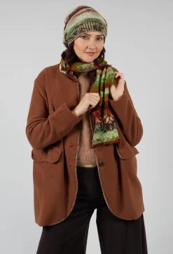 Decorative Cotton Scarf in Olive