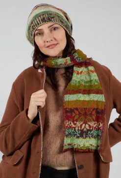 Decorative Cotton Scarf in Olive