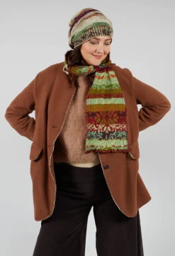 Decorative Cotton Scarf in Olive