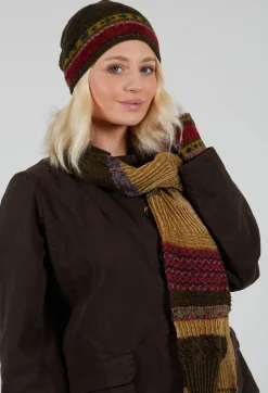Decorative Wool Beanie in Olive