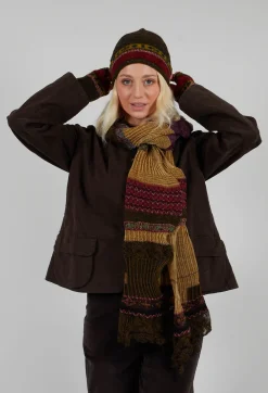 Decorative Wool Beanie in Olive