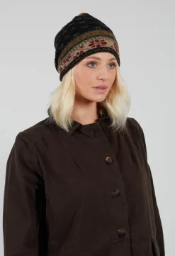 Decorative Wool Beanie in Charcoal
