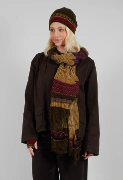 Decorative Wool Beanie in Olive