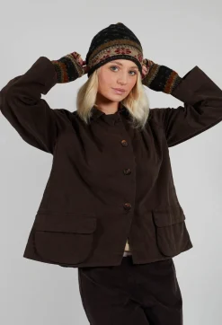 Decorative Wool Beanie in Charcoal