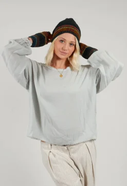 Decorative Wool Beanie in Turquoise