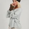 Decorative Wool Gloves in Taupe