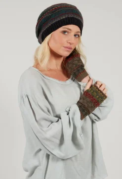 Decorative Wool Gloves in Taupe