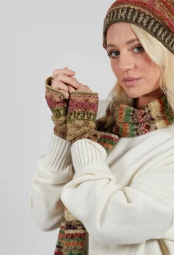 Decorative Wool Gloves in Greige