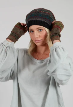 Decorative Wool Gloves in Taupe
