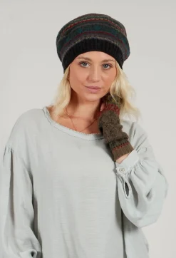 Decorative Wool Hat in Taupe