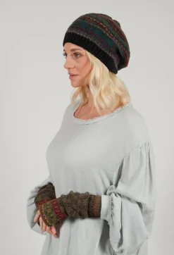 Decorative Wool Hat in Taupe