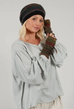 Decorative Wool Hat in Taupe