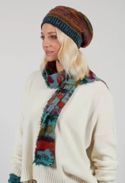 Decorative Wool Hat in Turquoise