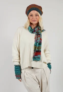 Decorative Wool Hat in Turquoise
