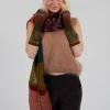 Decorative Wool Scarf in Rust
