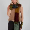 Decorative Wool Scarf in Olive