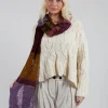 Decorative Wool Scarf in Iris
