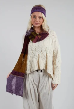 Decorative Wool Scarf in Iris
