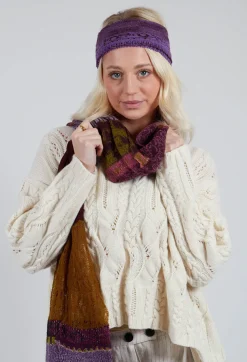 Decorative Wool Scarf in Iris