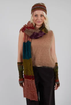 Decorative Wool Scarf in Rust