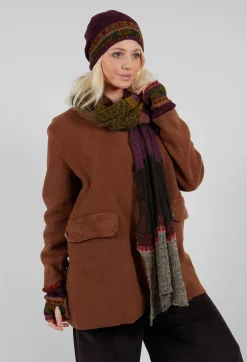 Decorative Wool Scarf in Greige