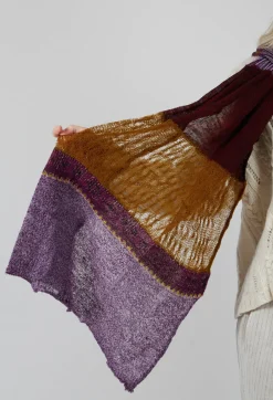 Decorative Wool Scarf in Iris