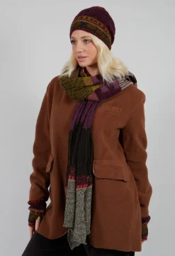 Decorative Wool Scarf in Greige