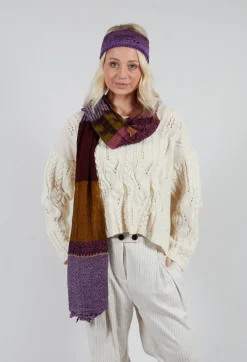 Decorative Wool Scarf in Iris