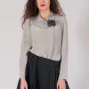 Deneb Silk Shirt in Grey