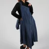 Denim Asymmetric Dress in Blue